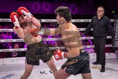 Gladiator Fightnight 2025 -  Festsaal Stadttheater Ingolstadt; WKU Weltmeisterschaft bis 81 kg: Joilton Lutterbach vs. Renato Ferrara. Sieger Lutterbach durch Abbruch