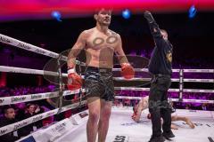 Gladiator Fightnight 2025 -  Festsaal Stadttheater Ingolstadt; WKU Weltmeisterschaft bis 81 kg: Joilton Lutterbach vs. Renato Ferrara. Sieger Lutterbach durch Abbruch