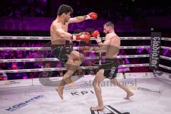 Gladiator Fightnight 2025 -  Festsaal Stadttheater Ingolstadt; WKU Weltmeisterschaft bis 81 kg: Joilton Lutterbach vs. Renato Ferrara. Sieger Lutterbach durch Abbruch