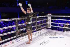 Gladiator Fight Night 6; Festsaal Ingolstadt; Deutsche Meisterschaft Mittelgewicht K1 WKU; Albijon Morina gegen Amin Farmi (mit Bart). Morina gewinnt nach Punkten