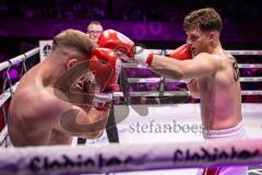 Gladiator Fightnight 2025 -  Festsaal Stadttheater Ingolstadt; WKU Profi-Europameistertitel bis 72,5 kg! Im Rampenlicht: Albijon Morina vs. Mateusz Janik. Sieger nach Punkten Albijon Morina