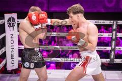 Gladiator Fightnight 2025 -  Festsaal Stadttheater Ingolstadt; WKU Profi-Europameistertitel bis 72,5 kg! Im Rampenlicht: Albijon Morina vs. Mateusz Janik. Sieger nach Punkten Albijon Morina
