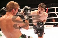 2. Gladiators Fight Night - Hauptkampf - Sieger nach Punkten Burhan Avdili (Schwarze Hose) aus Ingolstadt - Daniel Vogel (grüne Hose) aus der Schweiz