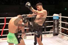 2. Gladiators Fight Night - Hauptkampf - Sieger nach Punkten Burhan Avdili (Schwarze Hose) aus Ingolstadt - Daniel Vogel (grüne Hose) aus der Schweiz