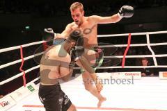 2. Gladiators Fight Night - Hauptkampf - Sieger nach Punkten Burhan Avdili (Schwarze Hose) aus Ingolstadt - Daniel Vogel (grüne Hose) aus der Schweiz
