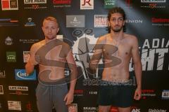 Gladiator Fightnight - Offizielles Wiegen - Wikulin Ivan links - Mamo Gan rechts -  Foto: Jürgen Meyer
