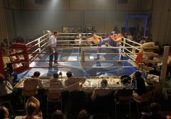 Kickboxen - Gala - Abschiedskampf Jens Lintow - EM Johannes Wolf - Jens Lintow kickt den Ungarn Siklodi Jozsef - die neue Boxhalle bei Prinzing