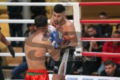 Kickboxen - K1 - Plaza Fights - Europameisterschaft K1 bis 59 KG, Jan Szajko (Ingolstadt schwarze Hose), Gegner Totts Tarik (Genua, rote Hose)