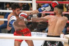 Kickboxen - K1 - Plaza Fights - Europameisterschaft K1 bis 59 KG, Jan Szajko (Ingolstadt schwarze Hose), Gegner Totts Tarik (Genua, rote Hose)