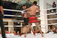 Kickboxen - K1 - Plaza Fights - Europameisterschaft K1 bis 59 KG, Jan Szajko (Ingolstadt schwarze Hose), Gegner Totts Tarik (Genua, rote Hose)