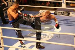 Kickbox Weltmeisterschaft - Titelverteidigiung - Johannes Wolf (GER) - Ilias El Hajoui (NL) - Sieger nach Punkten Johannes Wolf. Letzter Kampf Abschied - Hartes Gefecht