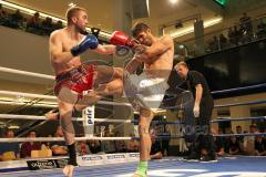 Kickbox Weltmeisterschaft - Titelverteidigiung - Johannes Wolf (GER) - Ilias El Hajoui (NL) - Sieger nach Punkten Johannes Wolf. Letzter Kampf Abschied - Vorkämpfe Impressionen