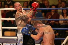 Kickbox Weltmeisterschaft - Titelverteidigiung - Johannes Wolf (GER) - Ilias El Hajoui (NL) - Sieger nach Punkten Johannes Wolf. Letzter Kampf Abschied - Vorkämpfe Impressionen