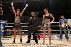 Steko´s Fight Night - ran Boxen - WKU Weltmeisterschaft Kickboxen Lowkick bis 62,5 kg - Titelverteidigerin Marie Lang (München) gegen Elna Nielsson (Schweden) gewinnt nach Punkten einstimmig