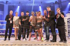 Stekos Fight Night - Postpalast - Kickboxen - Boxen - K1 - WKU Weltmeisterschaft Thaiboxen - Titelverteidiger Dardan David Morina (GER) weisse Handschuhe gegen Kamon Chetphaophan (THA), schwarze Handschuhe, Sieger Morina