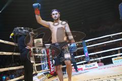 Stekos Fight Night 2018 - Kickboxen - Weltmeisterschaft - WKU Weltmeisterschaft Thaiboxen bis 76 kg, David Dardan Morina (GER) gegen Christian Guiderdone (ITA), Punktsieger Morina, Dardan Morina