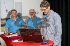 Pressekonferenz im Hotel Enso - ODLO-Halbmarathon Ingolstadt 2017 - Die Organisatoren vom Halbmarathon Roland Muck, Roland Balzer und Roland Knoll (von links) - Foto: Marek Kowalski