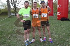 Sport IN - Schanzer Seelauf 2016 - Markus Stöhr Nr. 616 Platz 1 - Jonas Zweck Nr.2 - Platz 2 - Cacciapuoti Mario Nr.1 - 3. Platz - alle MTV 1881 Ingolstadt - Foto: Jürgen Meyer