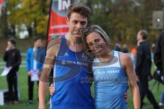 12. Bayerisches Cross-Festival - Hindenburgpark Ingolstadt - Die Sieger über 7100 und 3100 m, vorjährige deutsche 10 000 Meter-Meister Philipp Pflieger und die Olympia-Halbfinalistin über 1500 Meter Corinna Harrer und der  (beide LG Telis Finanz Regensbur