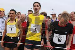 Halbmarathon in Ingolstadt 2013 - 2 Said Azouzi, 1 Christian Dirscherl, 10 Hagen Brosius am Start