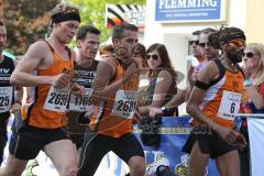 Halbmarathon Ingolstadt 2014 - (3) Heiko Middelhof) (2655) Julian Sterner, (2681) Markus Stöhr, (6) Miguel Lenz