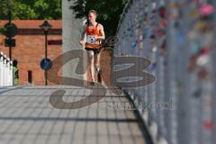Halbmarathon Ingolstadt 2014 - (2) Hagen Brosius Zweiter am Donausteg