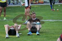 Halbmarathon Ingolstadt 2014 - Emotionen im Ziel, Erschöpfung