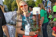 Halbmarathon Ingolstadt 2014 - Die Siegerin Tina Fischl aus Passau im Ziel