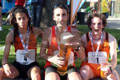 Halbmarathon 2012 Ingolstadt Foto: Jürgen Meyer
Heiko Middelhoff, Christian Dirscher und Ribeiro Miguell nach dem Lauf