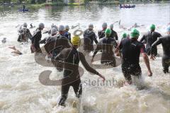 Triathlon Ingolstadt 2013 am Baggersee - Start Olympische Distanz