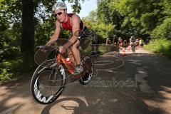 Triathlon Ingolstadt 2013 am Baggersee - Olympische Distanz Start zum Radfahren