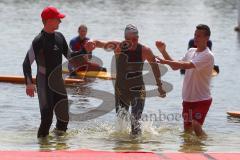 Triathlon Ingolstadt 2013 am Baggersee - Die letzten kommen aus dem Wasser, olympische Distanz