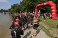 Triathlon Ingolstadt 2013 am Baggersee - Start Olympische Distanz