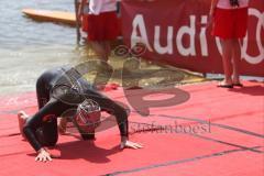 Triathlon Ingolstadt 2013 am Baggersee - Die letzten kommen aus dem Wasser, olympische Distanz