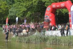 Triathlon Ingolstadt 2013 am Baggersee - Start Olympische Distanz