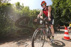 Triathlon Ingolstadt 2013 am Baggersee - Olympische Distanz Start zum Radfahren