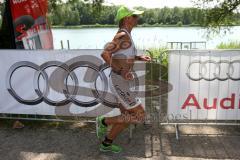 Triathlon Ingolstadt 2015 - Baggersee - Mittel Distanz - Damen Siegerin Yvonne van Vlerken Laufen