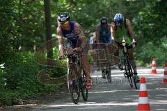 Triathlon Ingolstadt 2015 - Baggersee - Olympische Distanz, Radfahren Start Strecke