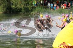 Triathlon Ingolstadt 2015 - Baggersee - Start zur Sprint Distanz Schwimmen