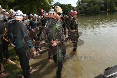 Triathlon Ingolstadt 2015 - Baggersee - Start zur Olympischen Distanz, Schwimmen, Faris al Sultan