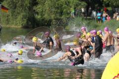 Triathlon Ingolstadt 2015 - Baggersee - Start zur Sprint Distanz Schwimmen