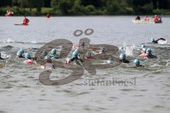 Triathlon Ingolstadt 2015 - Baggersee - Start zur Sprint Distanz Schwimmen