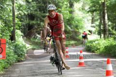 Triathlon Ingolstadt 2015 - Baggersee - Sprint Distanz, Radfahren, weg zur Wechselzone