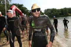 Triathlon Ingolstadt 2015 - Baggersee - Start zur Olympischen Distanz, Schwimmen, Faris al Sultan