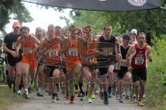 Laufcup 2012 - Hellerberglauf Buxheim - Start Sieger vorne weg