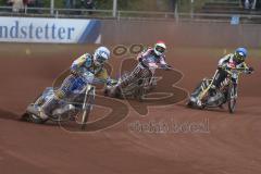 Speedway - Vierländer Vergleichskampf in Neustadt/Donau - Michael Härtel roter Helm - Foto: Jürgen Meyer
