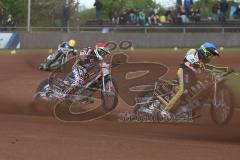 Speedway - Vierländer Vergleichskampf in Neustadt/Donau - Michael Härtel roter Helm - Foto: Jürgen Meyer