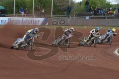 Speedway - Vierländer Vergleichskampf in Neustadt/Donau - Michael Härtel roter Helm - Foto: Jürgen Meyer