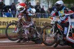 Speedway - Vierländer Vergleichskampf in Neustadt/Donau - Michael Härtel roter Helm - Foto: Jürgen Meyer