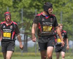 Rugby - Bayerische Meisterschaft in Ingolstadt - rot-schwarz Ingolstadt Baboons, weiss RTF München